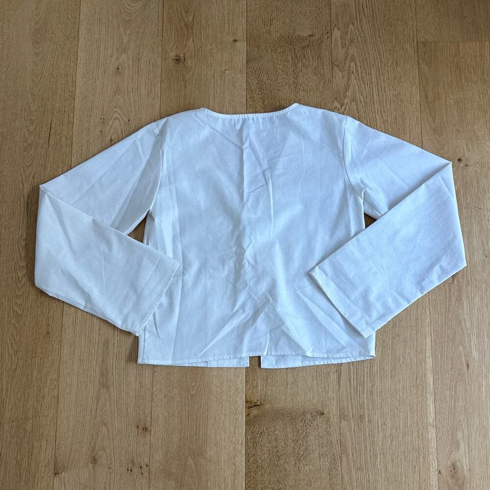 Peppermayo Tie Front Blouse Top Isabelle Size US 0 in White - Picture 3 of 4